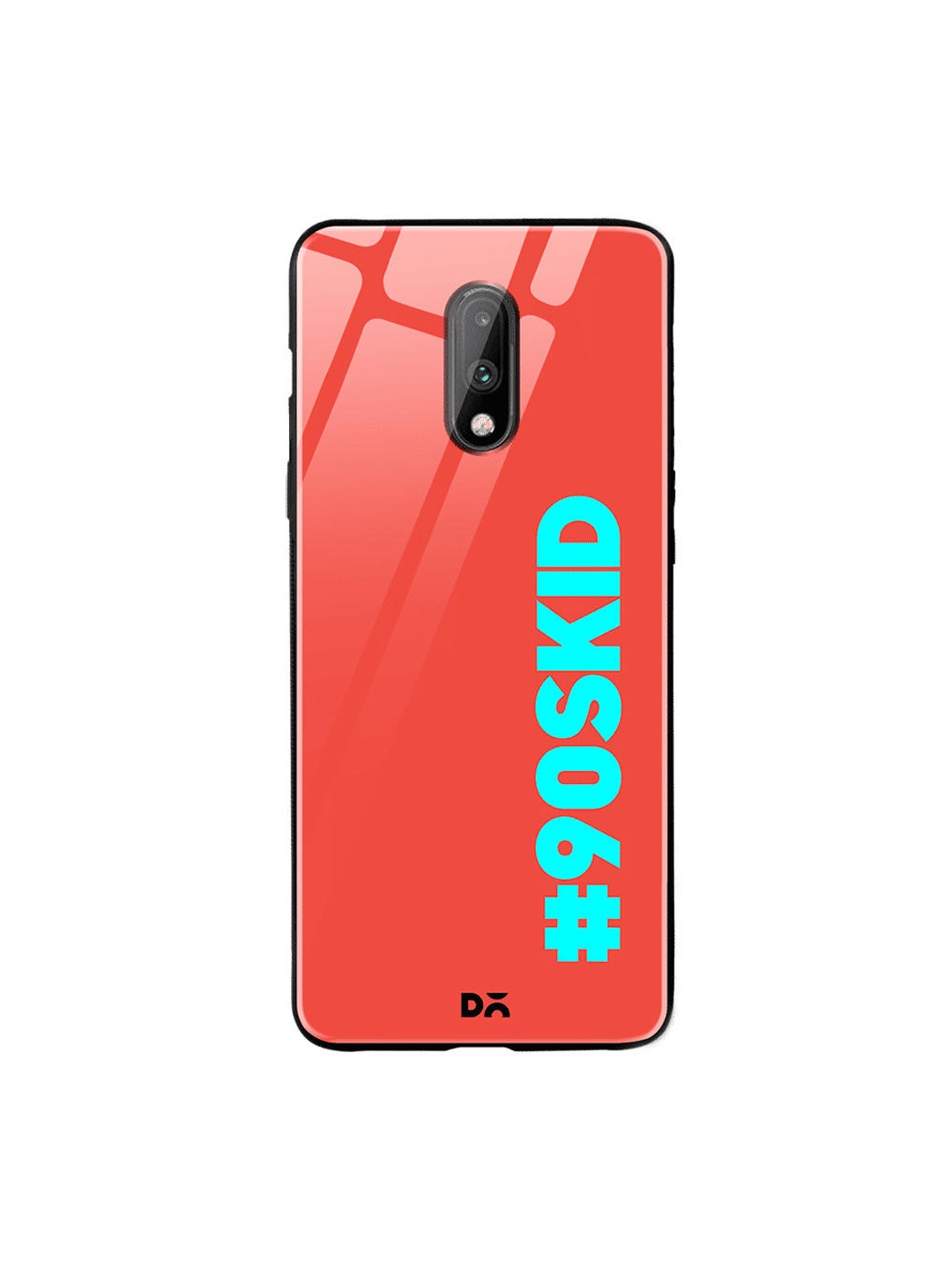 DailyObjects Red & Blue 90s Kid OnePlus 7 Glass Case