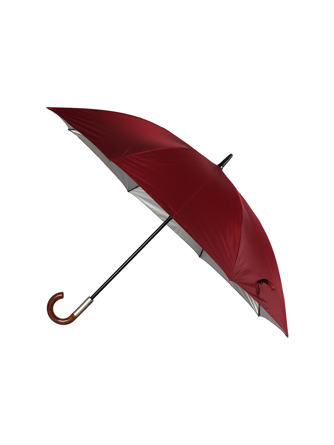 

Johns Unisex Maroon Solid Umbrella