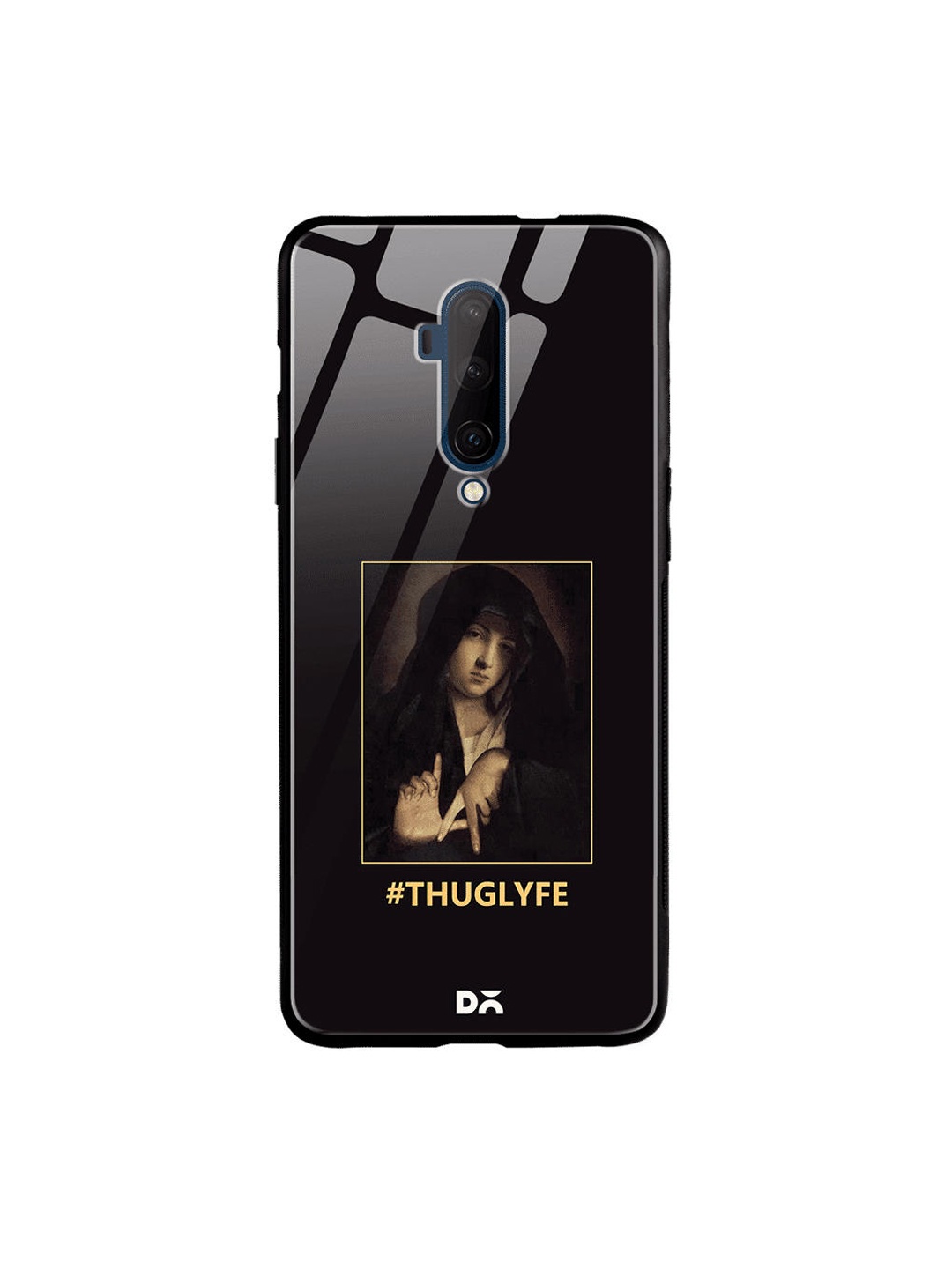 

DailyObjects Black & Yellow Thug Lyfe OnePlus 7T Pro Glass Case