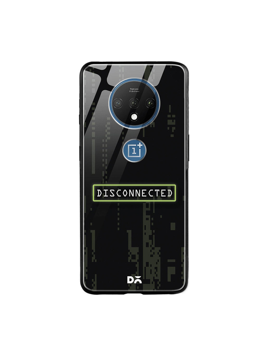 

DailyObjects Black & White Disconnected OnePlus 7T Glass Case