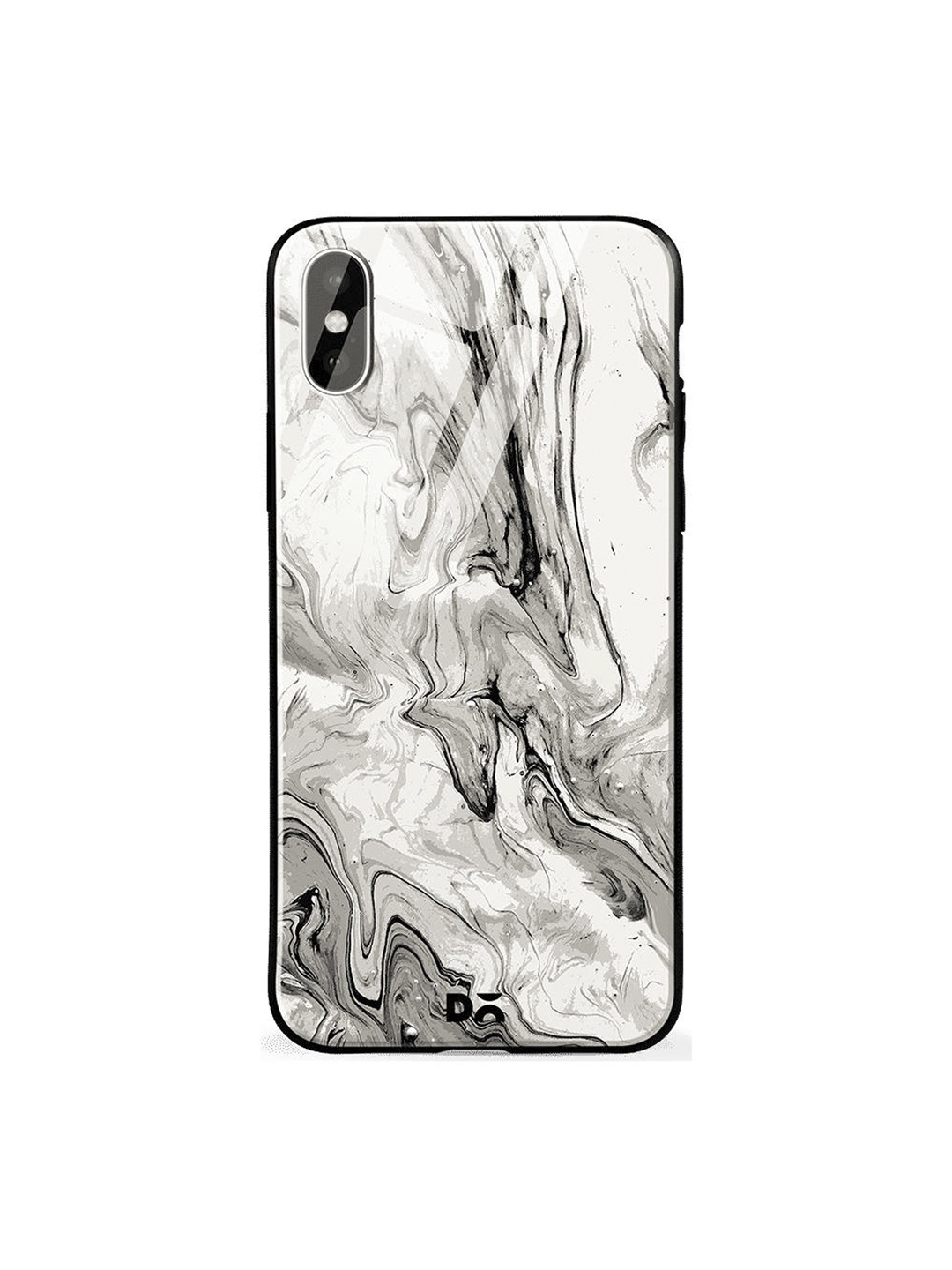 

DailyObjects Grey & White Marble iPhone X Glass Case