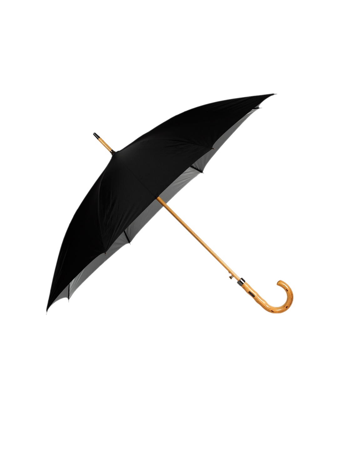 Johns Unisex Black Solid Umbrella