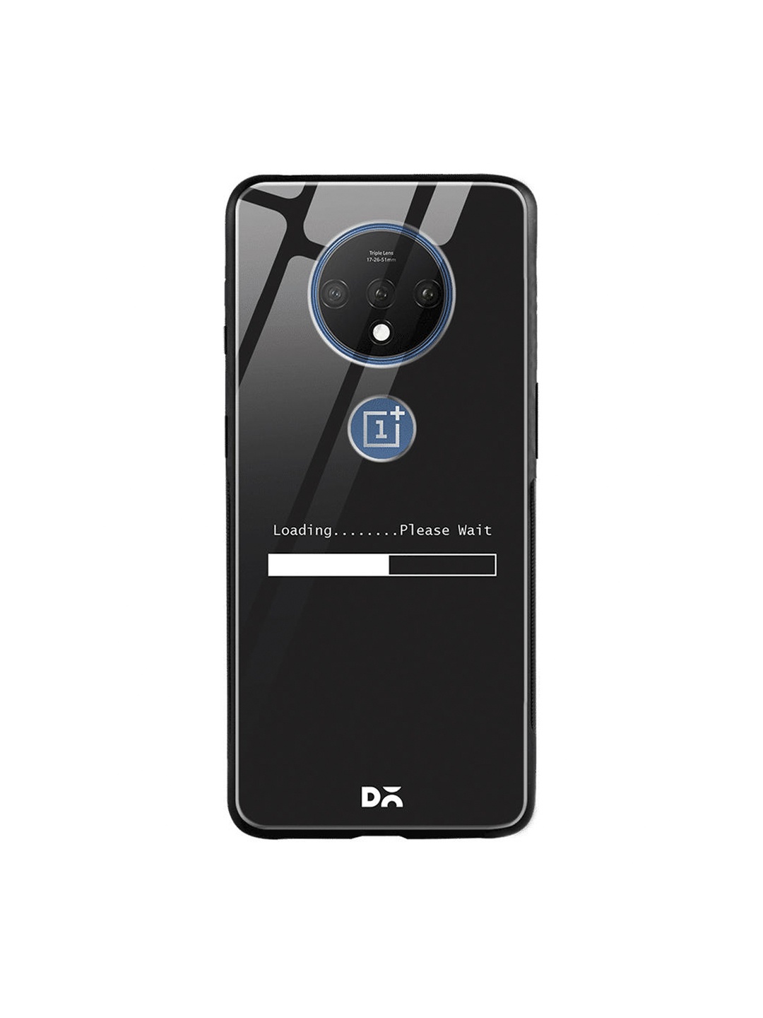 

DailyObjects Black & White Loading Dialog OnePlus 7T Glass Case