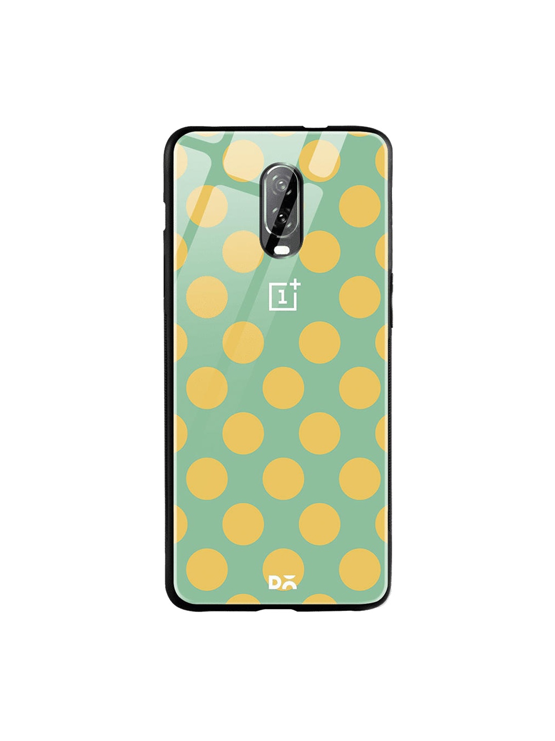 

DailyObjects Green & Yellow Polka OnePlus 6T Glass Case