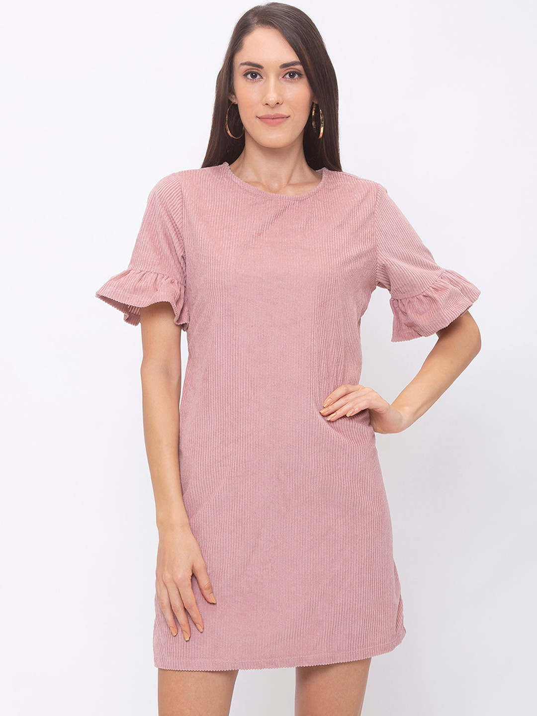 

Globus Women Pink Solid Sheath Dress
