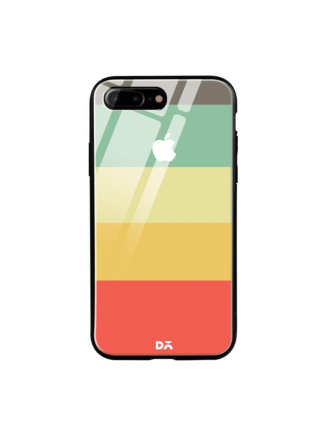 

DailyObjects Multicoloured Rainbow Quin iPhone 8 Plus Glass Case, Pink
