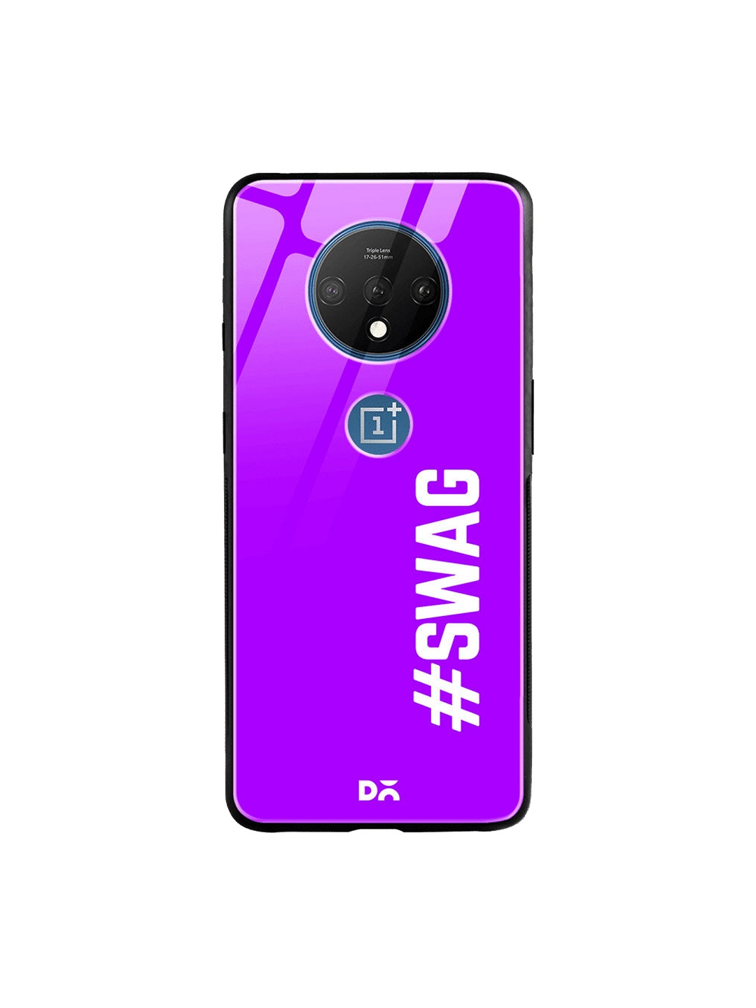 

DailyObjects Purple & White Swag OnePlus 7T Glass Case
