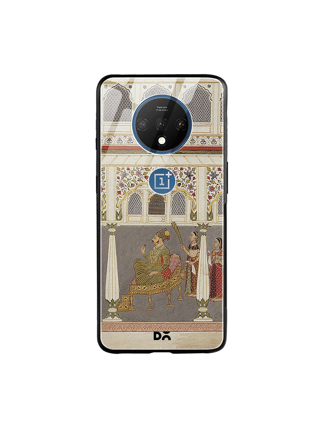 

DailyObjects Grey & Beige Durbar OnePlus 7T Glass Case