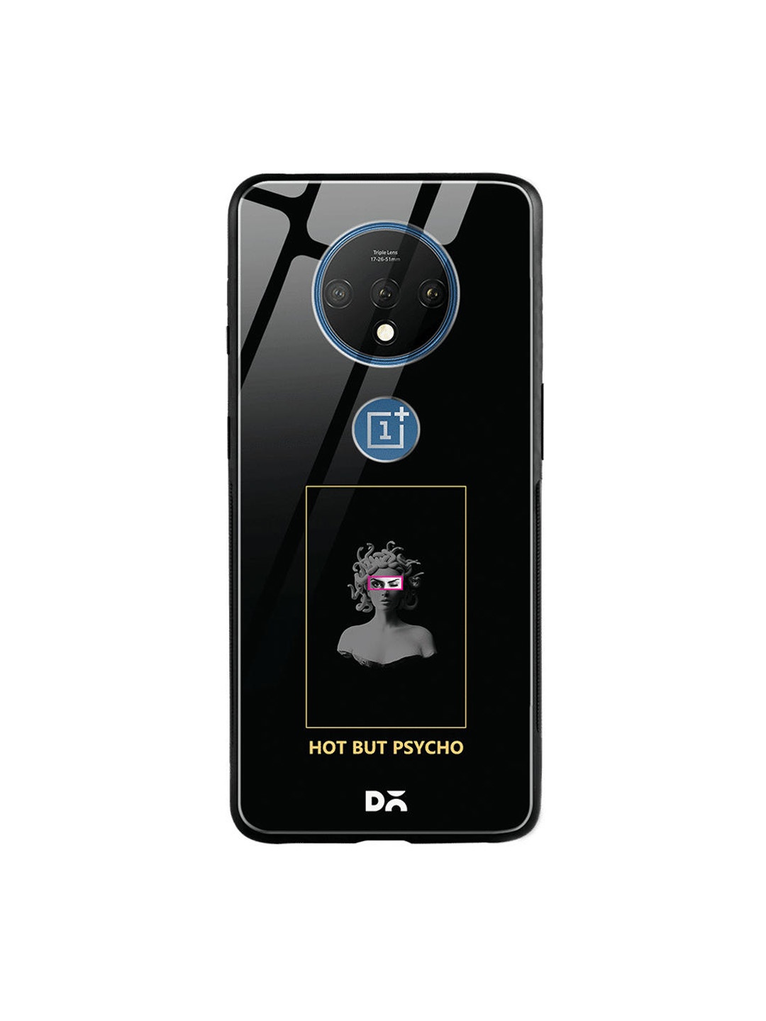 

DailyObjects Black & Brown Printed OnePlus 7T Glass Cover