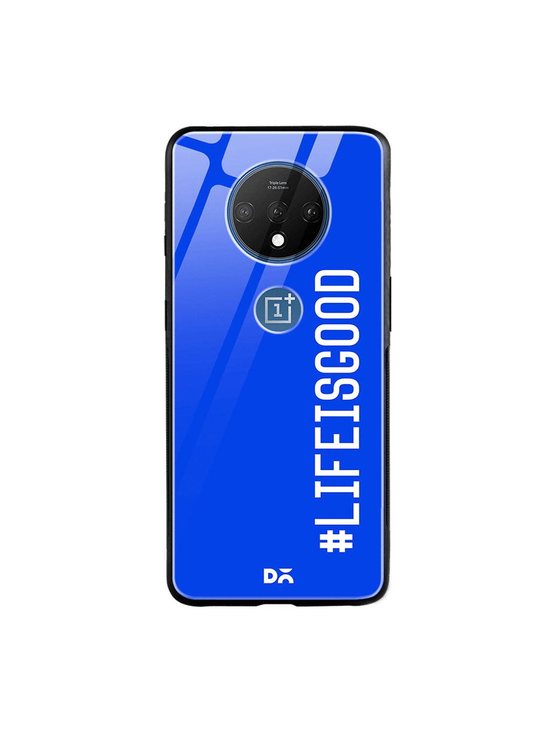 

DailyObjects Blue & White Life Is Good OnePlus 7T Glass Case