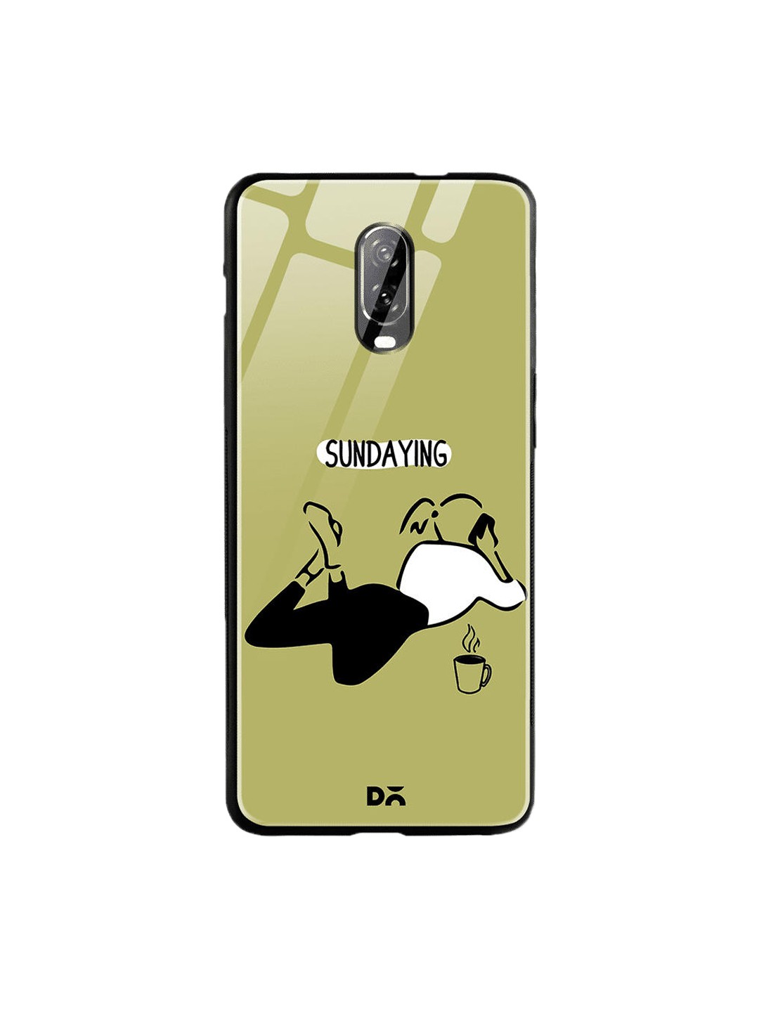 

DailyObjects Green & Black Sundaying OnePlus 6T Glass Case