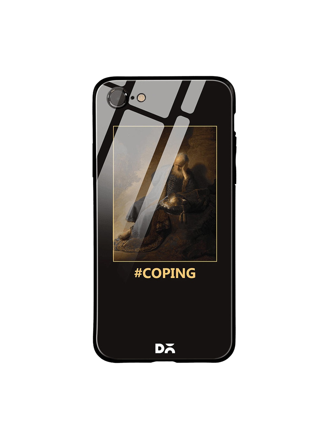 

DailyObjects Black & Brown Coping iPhone 7 Glass Cover