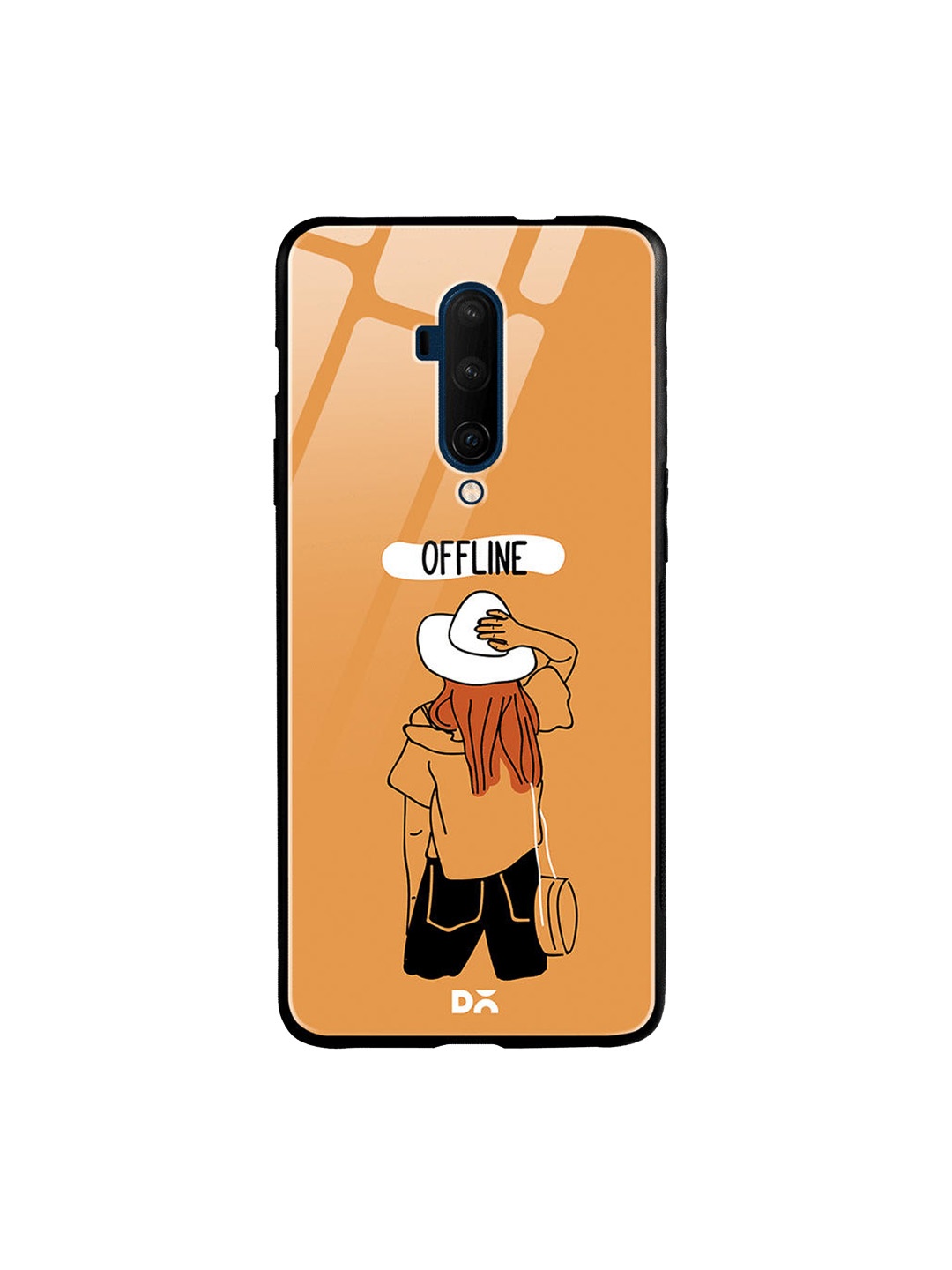 

DailyObjects Brown & White Offline OnePlus 7T Pro Glass Case