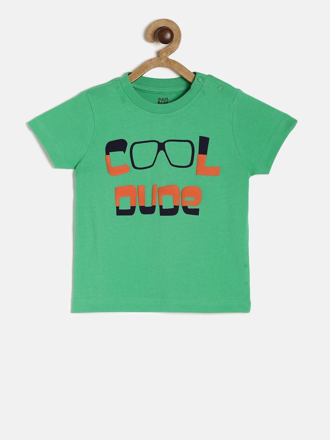 

MINI KLUB Boys Green Printed Round Neck T-shirt