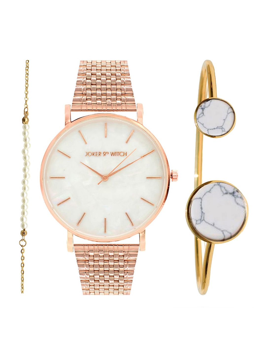 

JOKER & WITCH White Charlotte Rosegold Bracelet Stack JWBS95