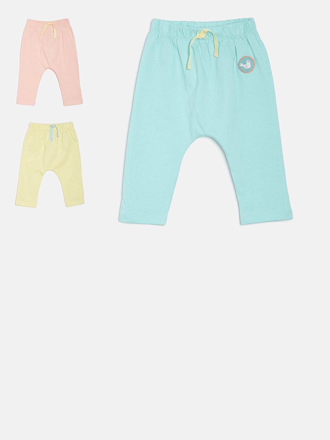 

MINI KLUB Boys Pack Of 3 Solid Track Pants, Turquoise blue