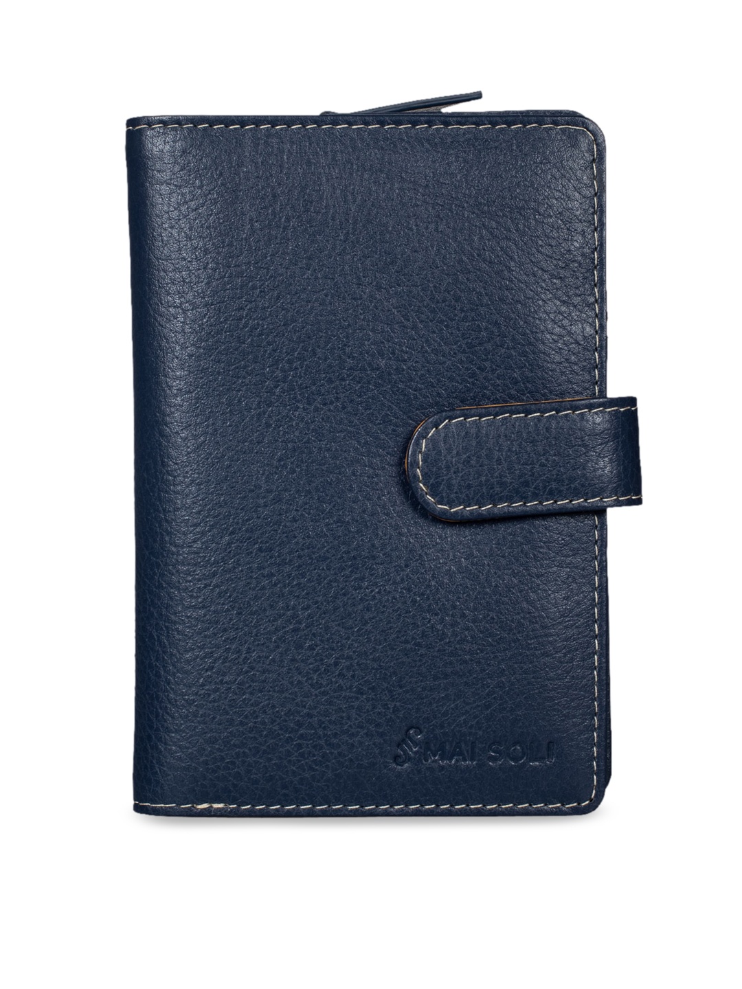 

MAI SOLI Women Leather Rainbow Wallet With Loop Closure, Blue