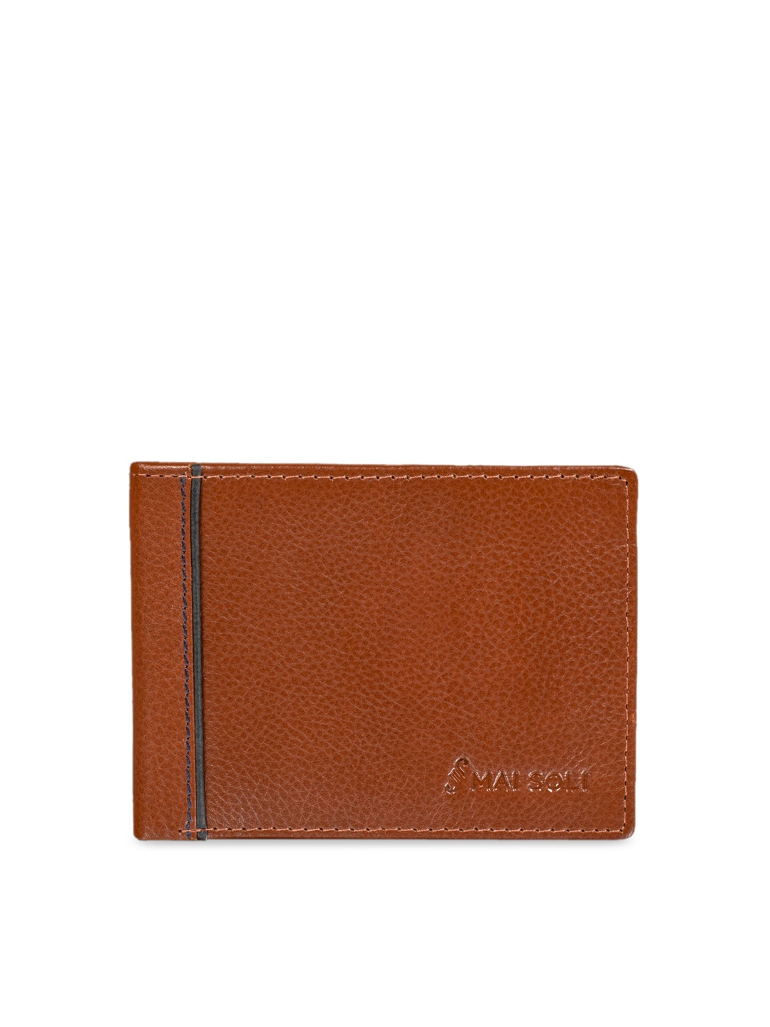 

MAI SOLI Men Brown Solid Two Fold Wallet
