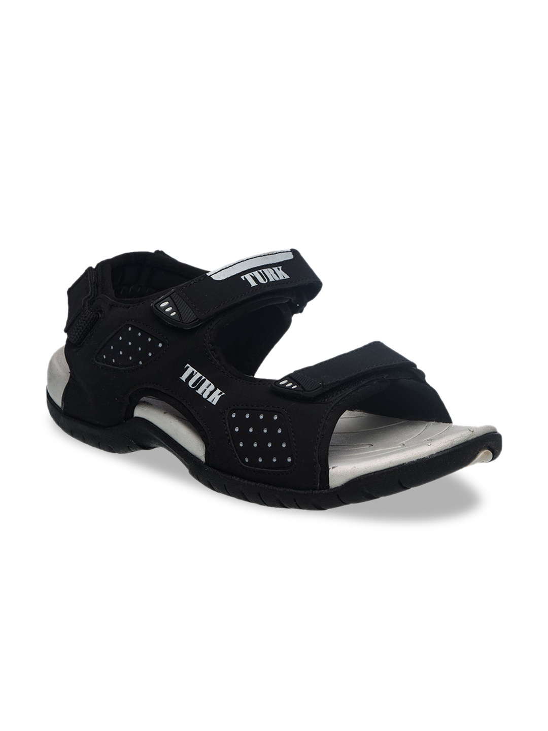 

Khadims Men Black Printed Sports Sandals