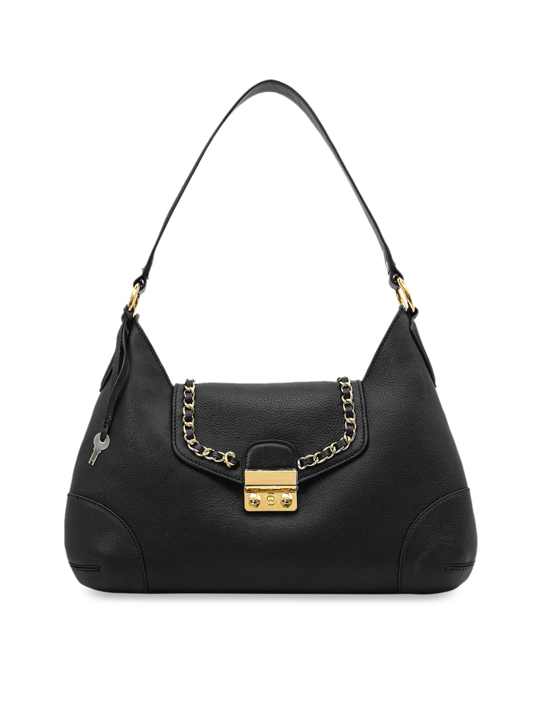 

Eske Black Embellished Leather Hobo Bag