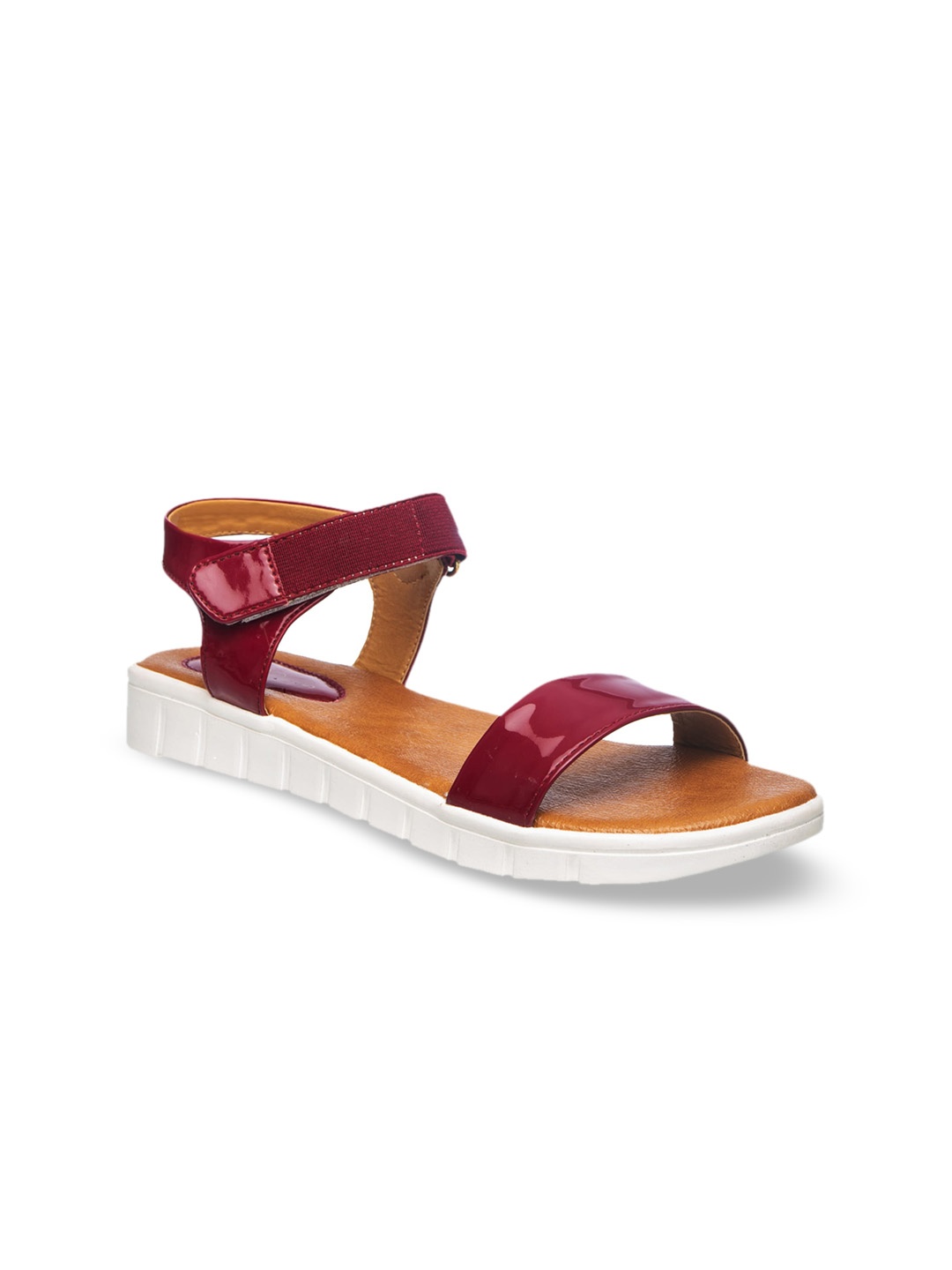 

Khadims Women Maroon Solid Open Toe Flats