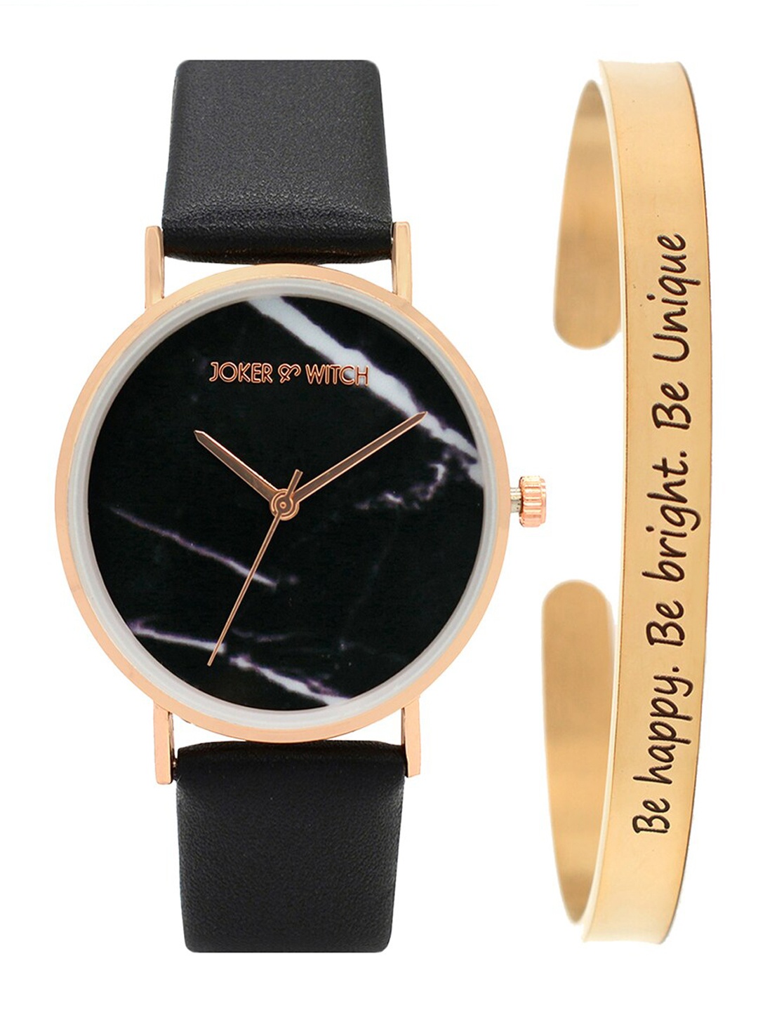

JOKER & WITCH Women Watch Gift Set, Black