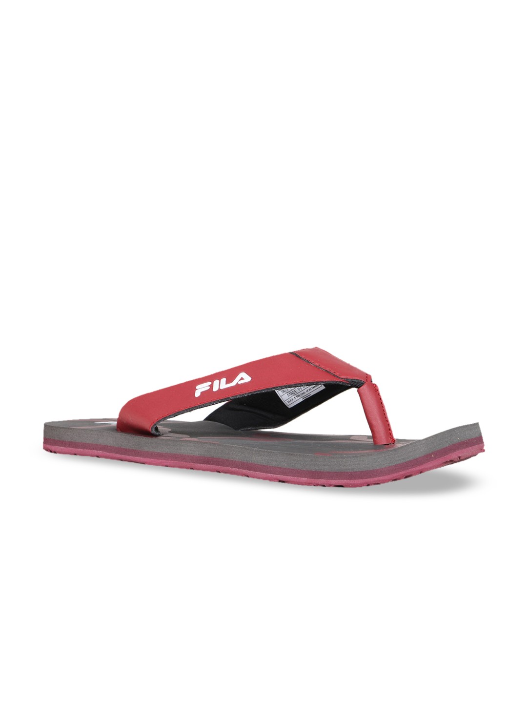 

FILA Men Grey & Red Printed Thong Flip-Flops