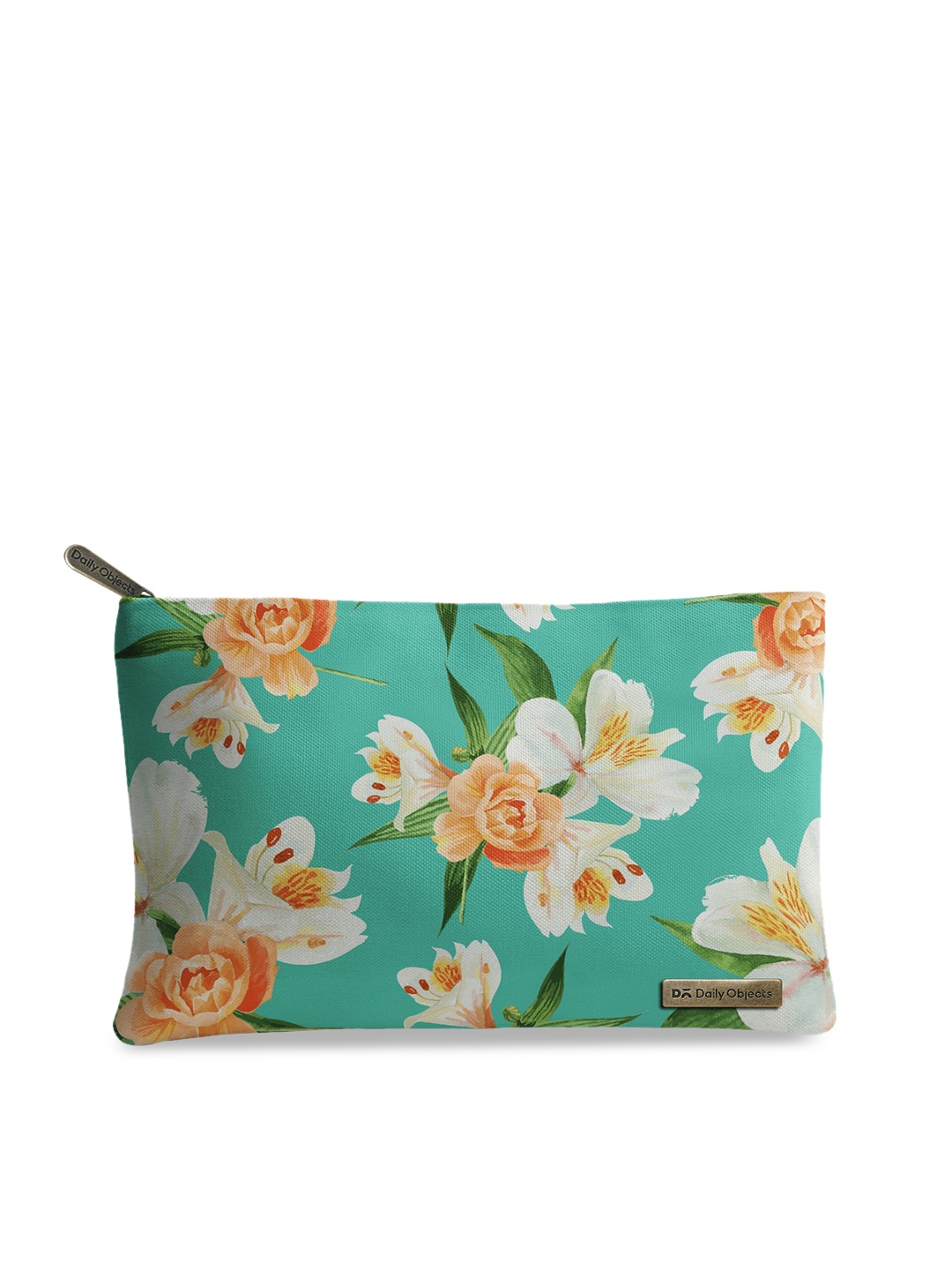 

DailyObjects Green & White Floral Mint Blooms Printed Travel Pouch