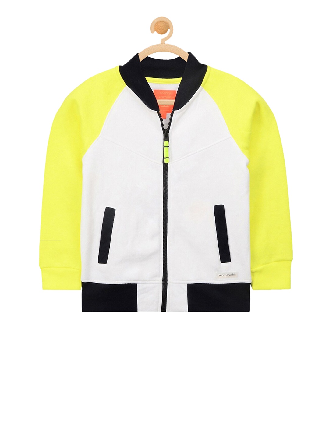 

Cherry Crumble Kids White & Yellow Colourblocked Sweatshirt