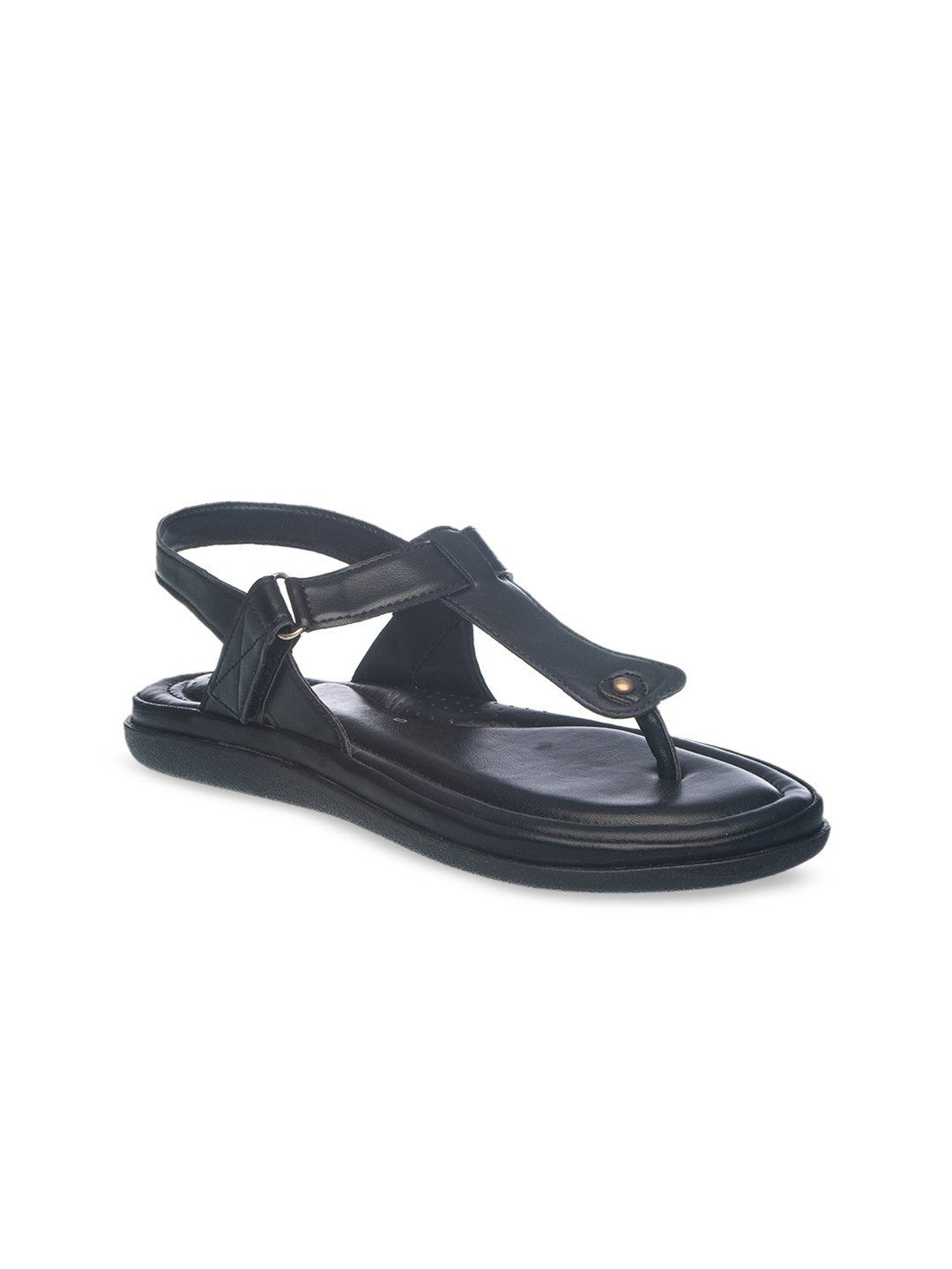 

Khadims Women Black Solid Open Toe Flats