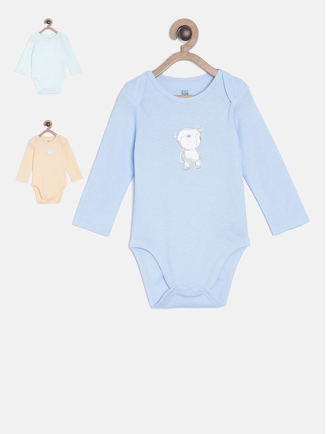 

MINI KLUB Infant Boys Pack Of 3 Bodysuits, Blue