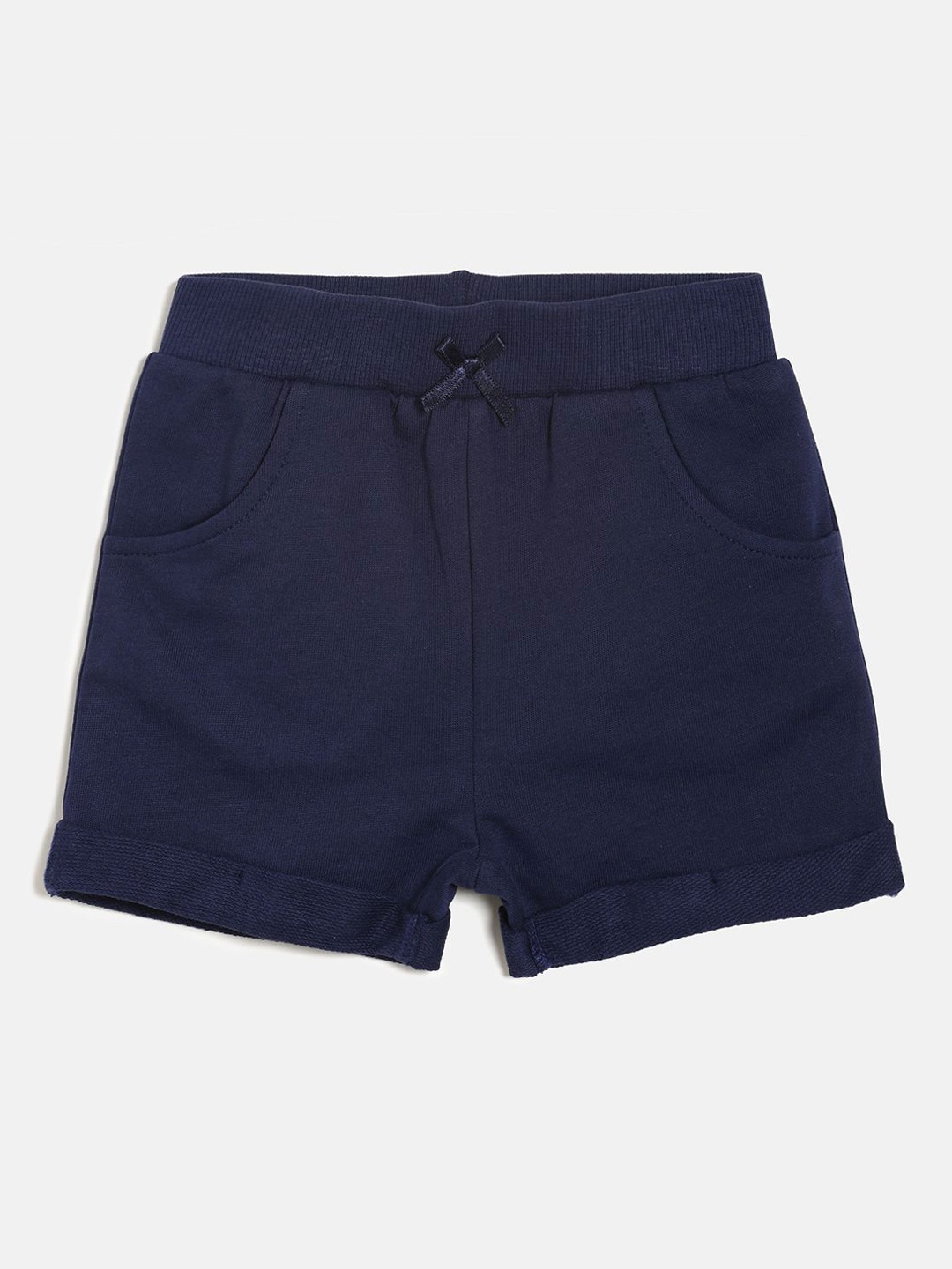 

MINI KLUB Girls Navy Blue Solid Regular Fit Hot Pants