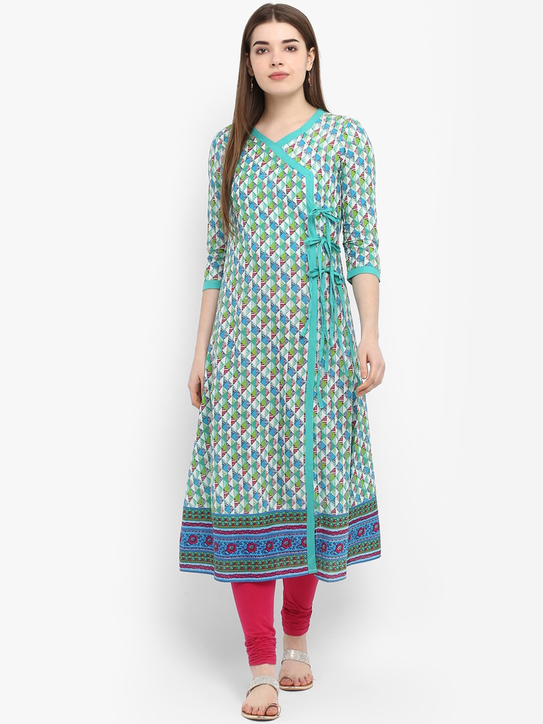 

Aprique FAB Women Blue Printed A-Line Kurta