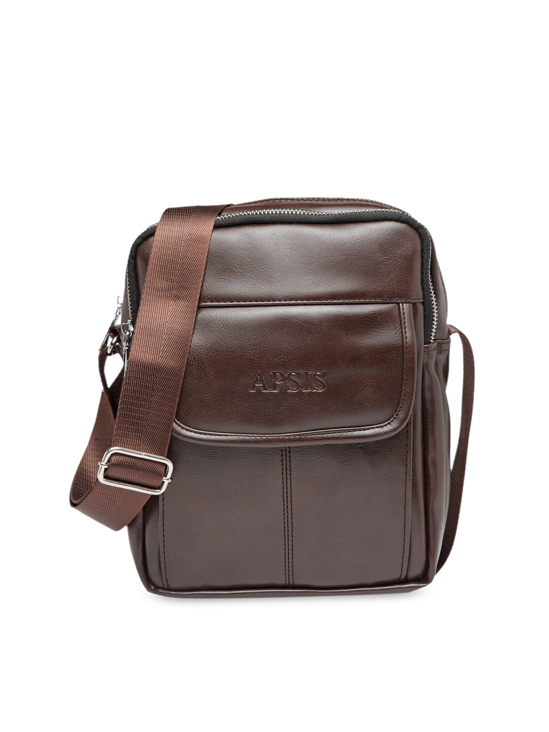

Apsis Unisex Brown Solid Messenger Bag