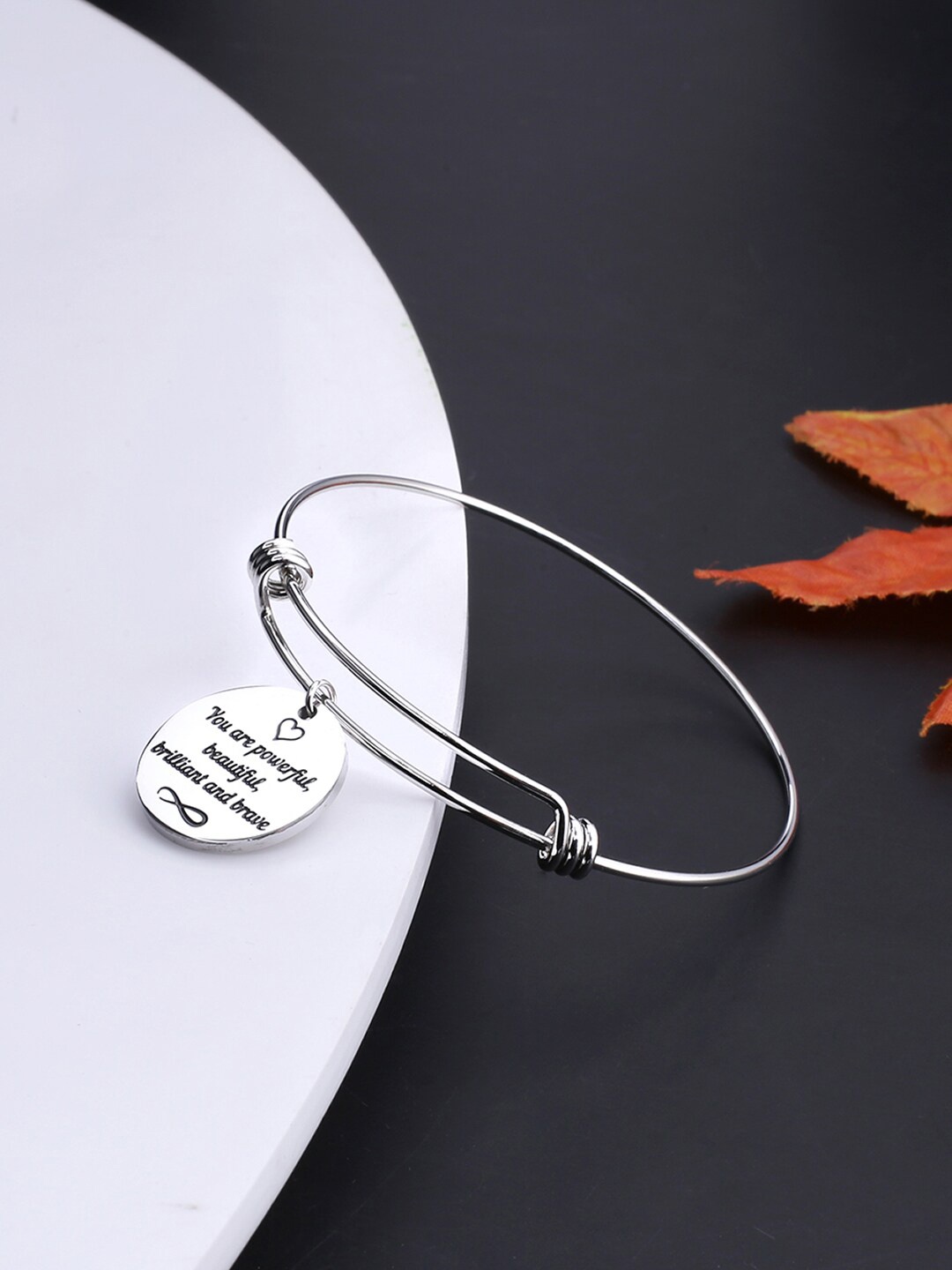 

Yellow Chimes Silver-Toned Charm Bracelet