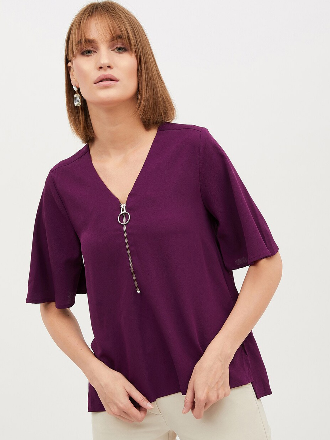 

Harpa Women Purple Solid Top