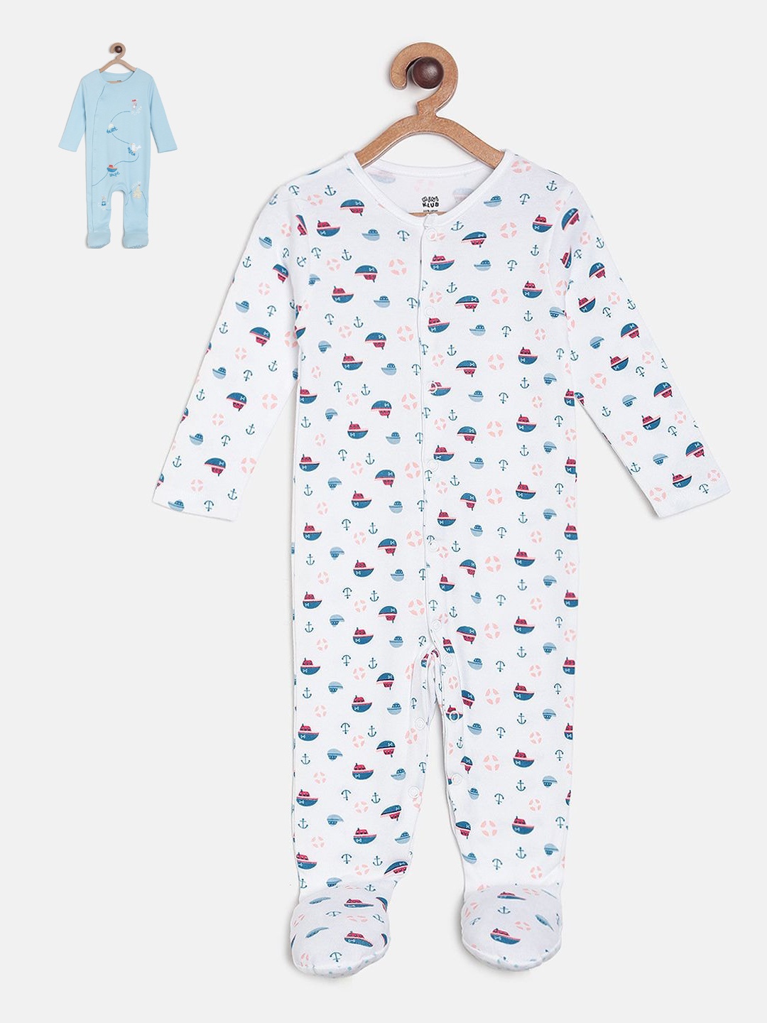 

MINI KLUB Boys Pack Of 2 Sleepsuits, White