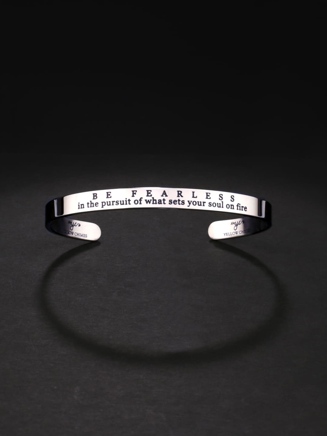 

Yellow Chimes Unisex Silver-Plated Stainless Steel Kada Bracelet