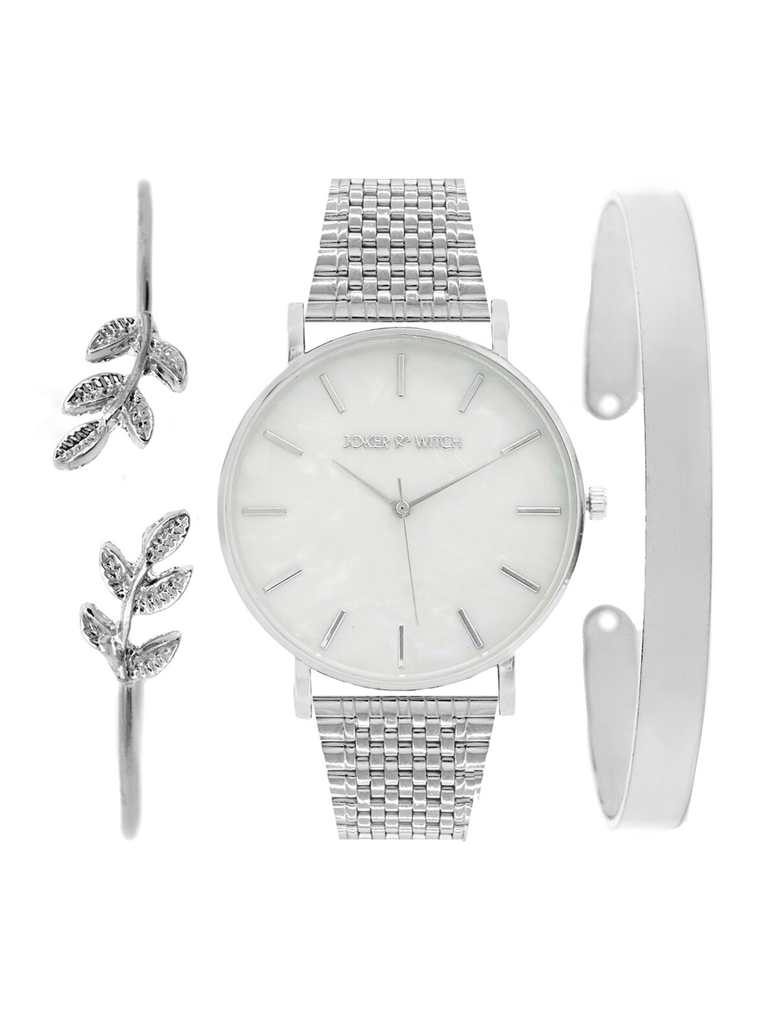 

JOKER & WITCH White Babe Silver Watch Bracelet Stack JWBS164