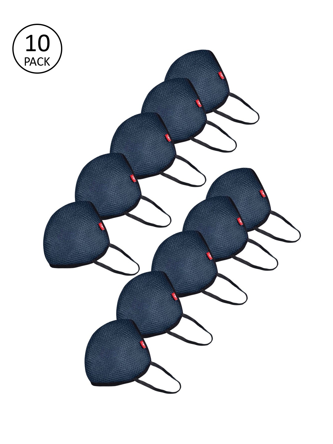 

SWISS MILITARY Adults Pack Of 10 Blue Healthguard 4-Ply Reusable X95 Masks