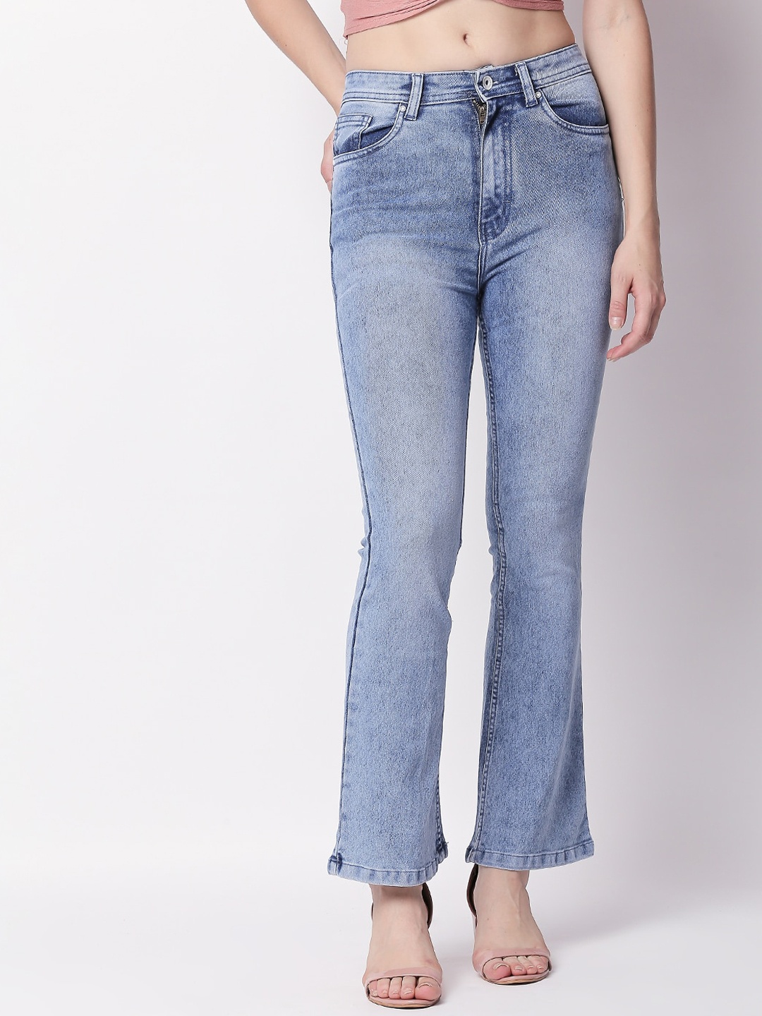 

High Star Women Blue Bootcut Stretchable Jeans