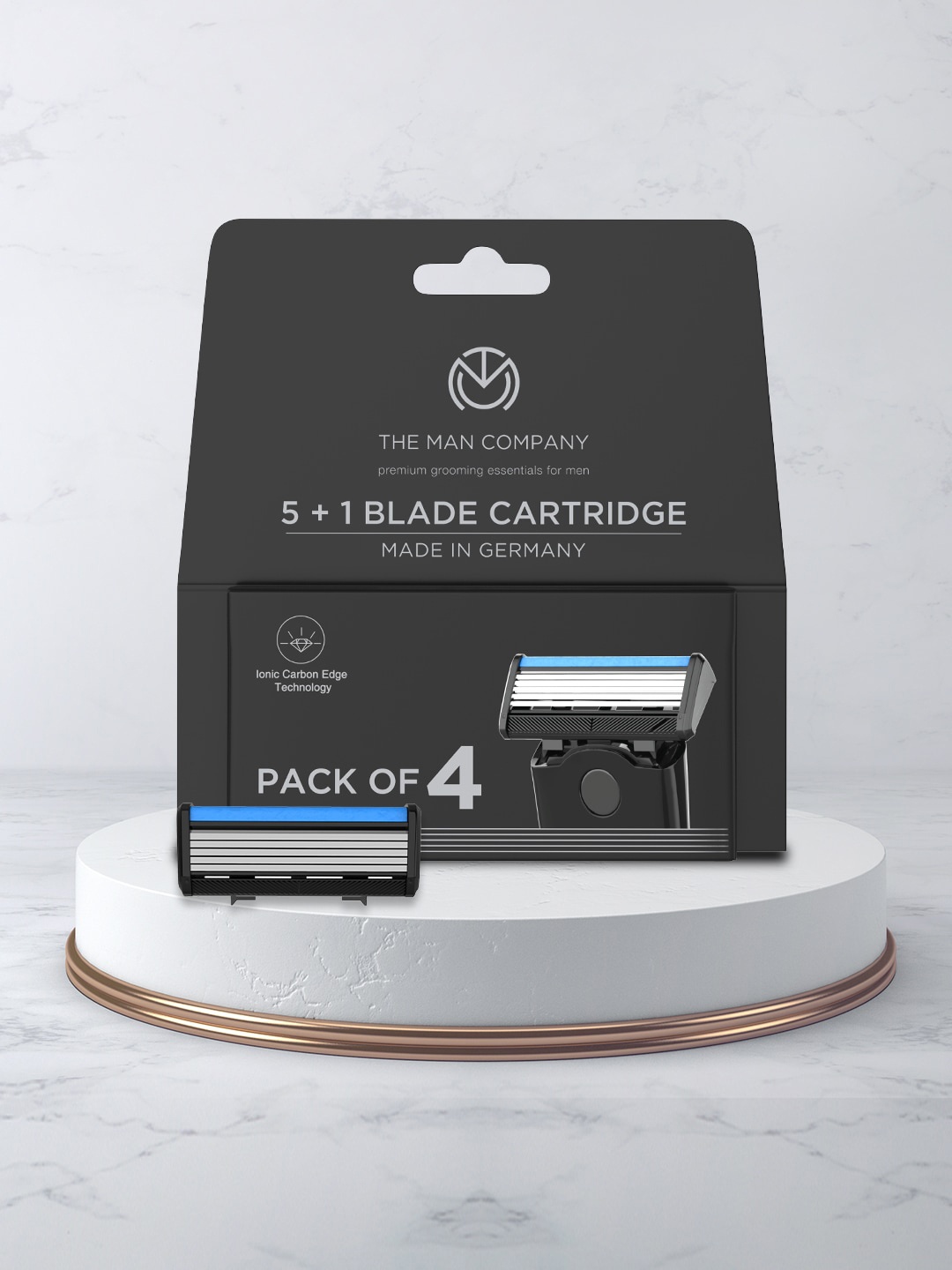 

The Man Company Pack of 4 Diamond Coated Blade Cartridge, Black