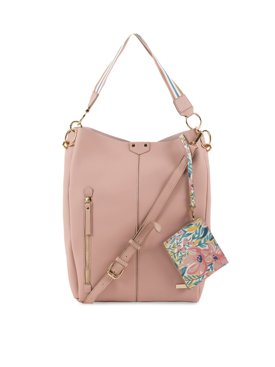

Chumbak Pink Embellished Tote Bag