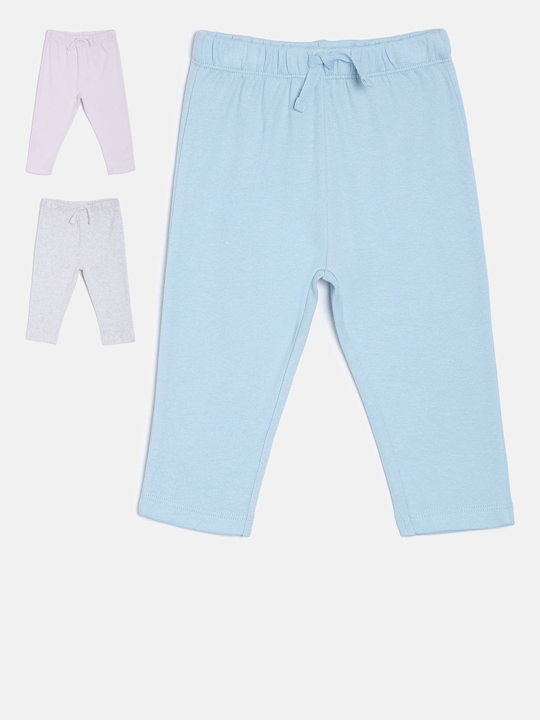 

MINI KLUB Unisex Kids Pack Of 3 Solid Track Pants, Blue