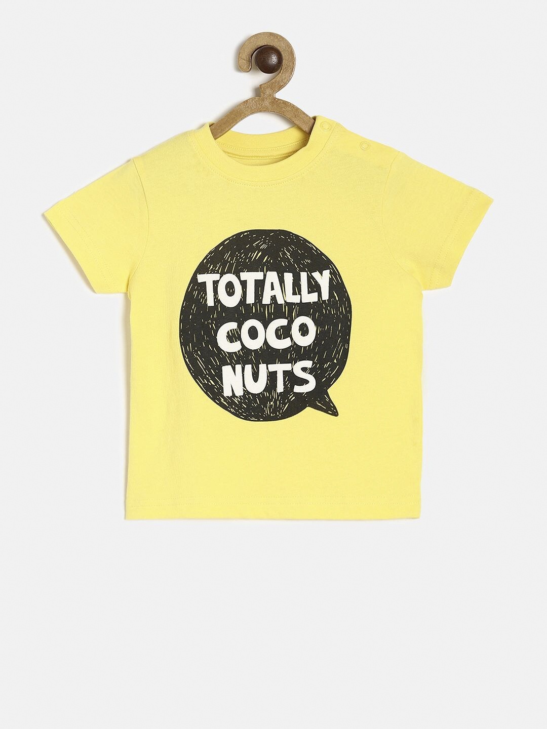 

MINI KLUB Boys Yellow Printed Round Neck T-shirt