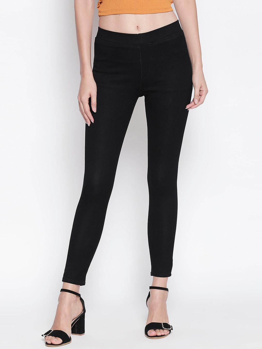 

High Star Women Black Solid Stretchable Jeggings