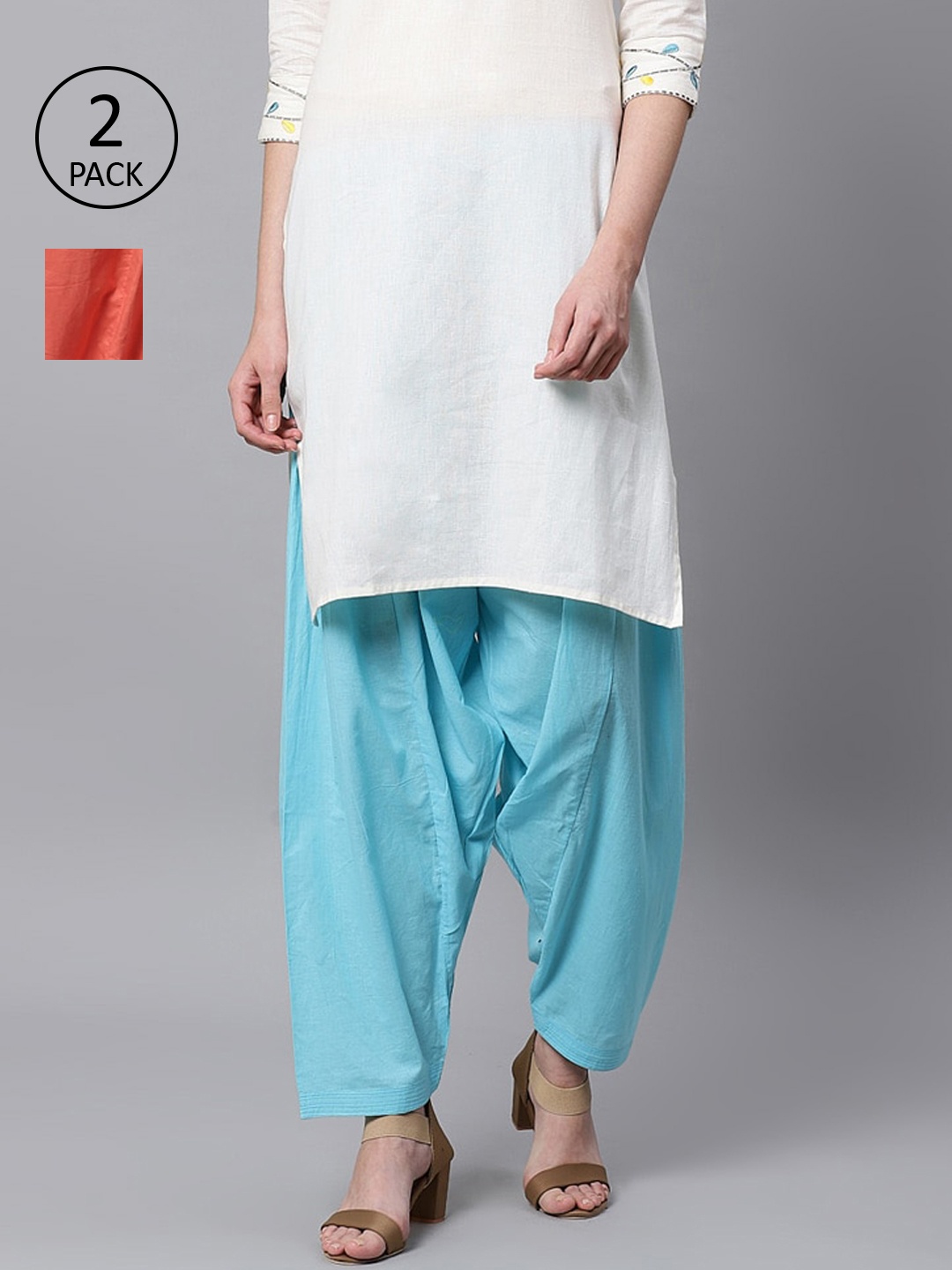 

Kifahari Women Blue Solid Loose-Fit Salwar