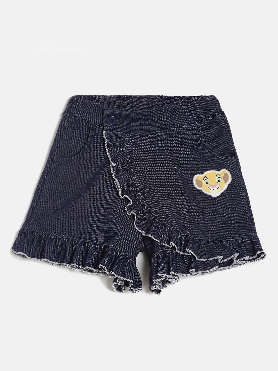 

MINI KLUB Infant Girls Navy Blue Solid Denim Mini Skort