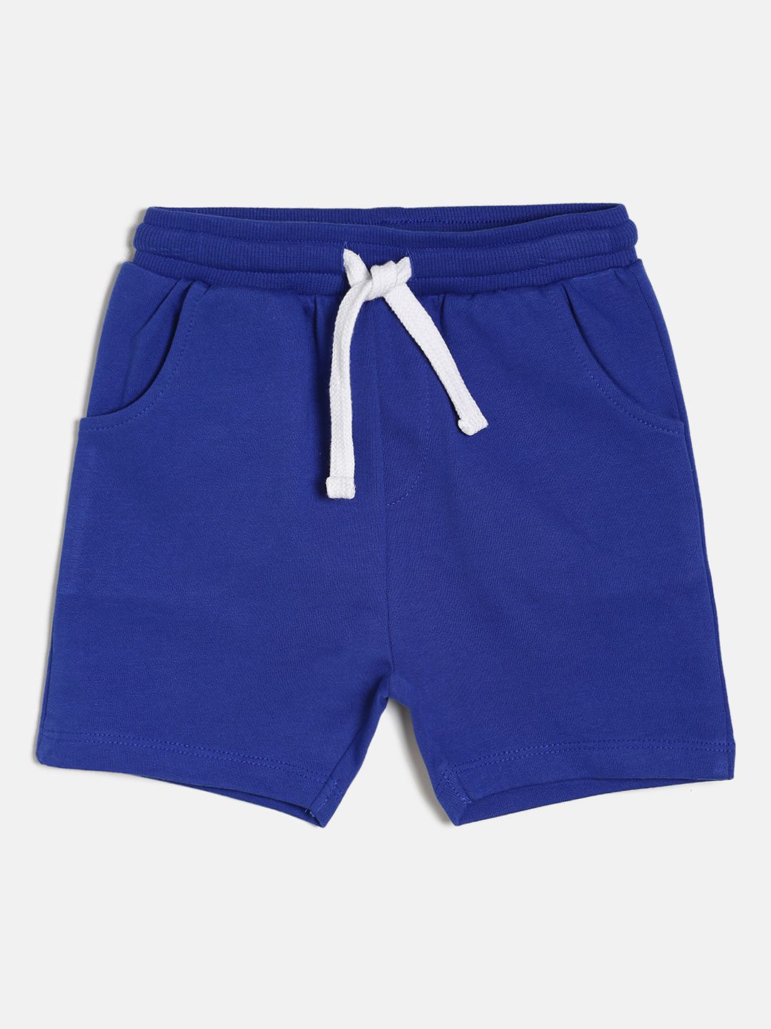 MINI KLUB Boys Blue Solid Regular Fit Regular Shorts