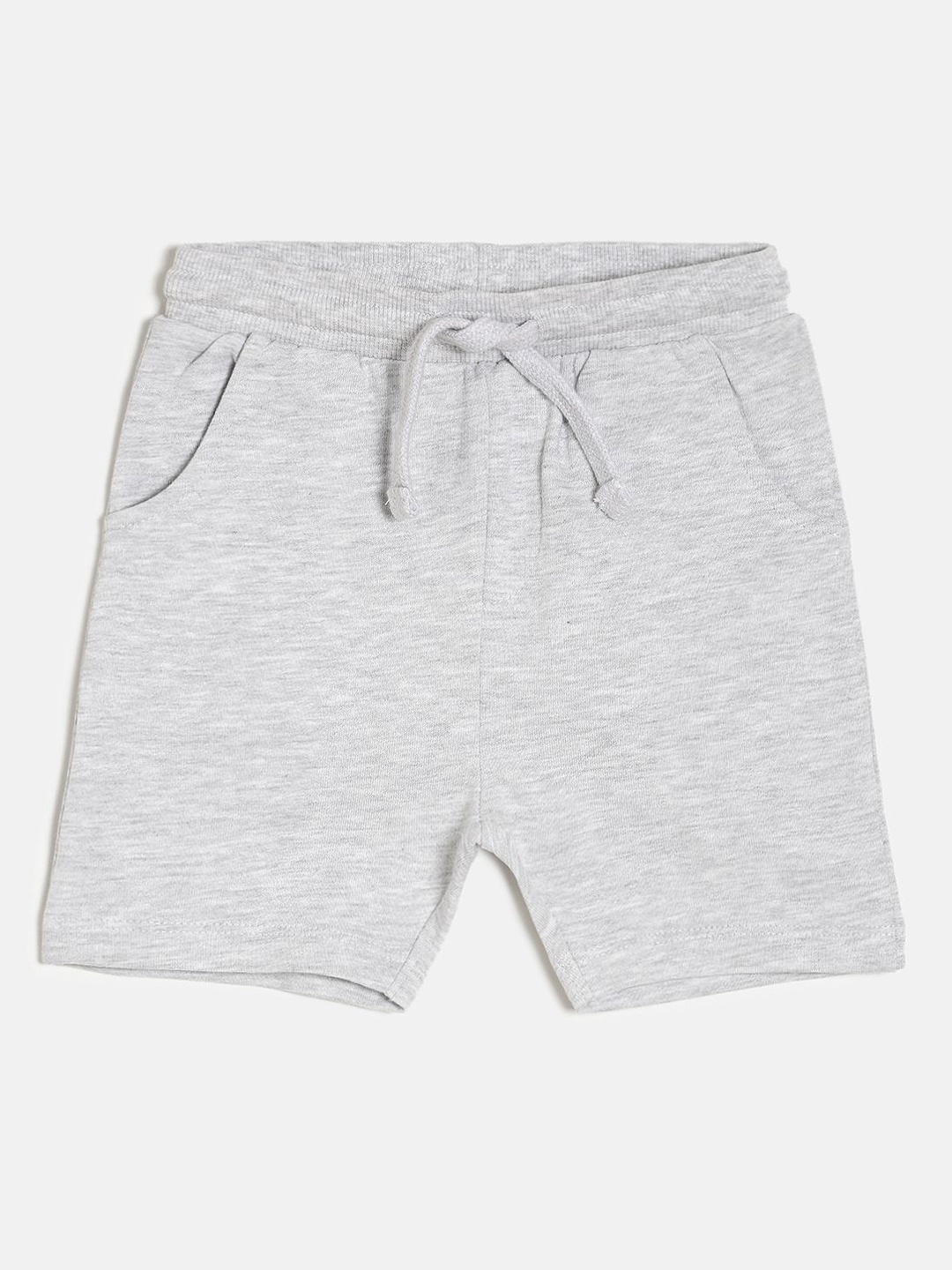 

MINI KLUB Boys Grey Solid Regular Fit Shorts